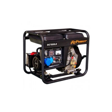 ITC Power Groupe électrogène diesel 6500W AVR monophasé DG7800LE ATS valable pour installation solaire