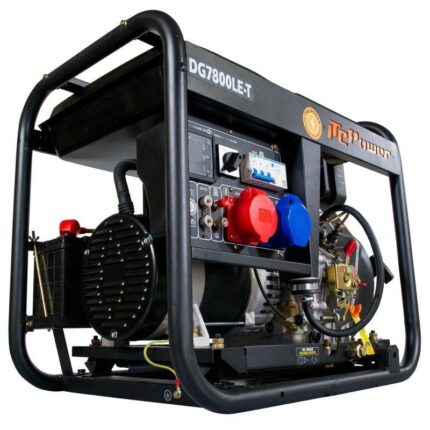 ITC Power Groupe électrogène diesel 6500W AVR monophasé et triphasé DG7800LE-T ATS valable pour installation solaire